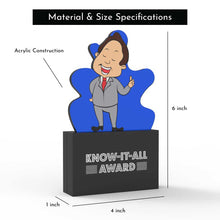 Load image into Gallery viewer, Know-it-all Award