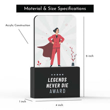 Load image into Gallery viewer, Legends Never Die Award