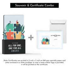 Load image into Gallery viewer, All For One, One For All Award
