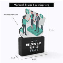 Load image into Gallery viewer, Welcome and Wanted Award