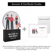 Load image into Gallery viewer, Welcome to Our World Award